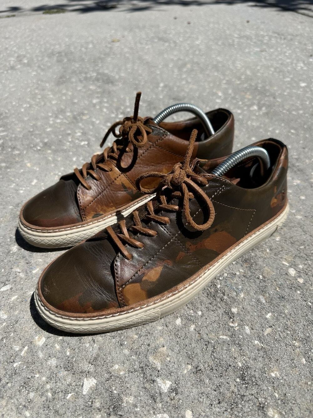 Frye Men's Essex Low Camo Sneakers Brown/Tan Size 8